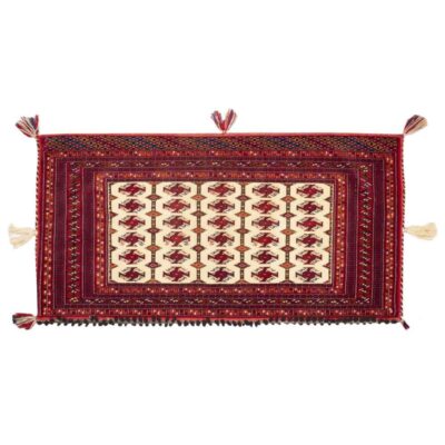 Housse de Coussin de Sol Torkaman Tissé à la Main – Poshti Traditionnel