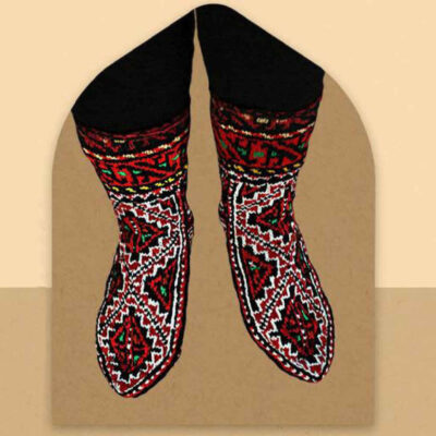 Chaussettes en coton tissées à la main perses pour femmes tricotées Alborz