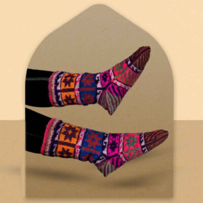 Chaussettes en coton tissées à la main perses pour femmes tricotées Damavand