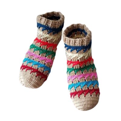 Chaussettes en coton tissées à la main perses pour femmes tricotées Sun