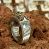 Bague en argent Topaze Bleue persane pour homme Farhad