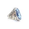 Bague en argent Topaze Bleue persane pour homme Shams