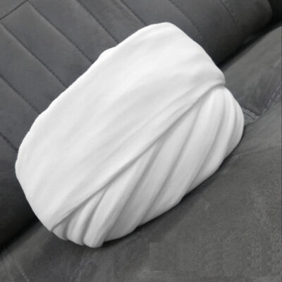 Amamah Turban de Clerc Iranien – Tissu Val Blanc & Noir