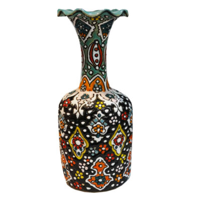 Vase décoratif peint à la main avec émail Minakari persan Fazel