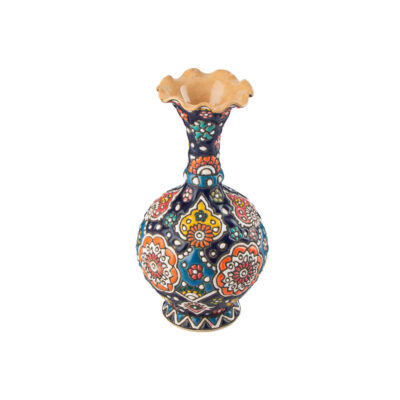 Vase décoratif peint à la main avec émail Minakari persan Sheypoori