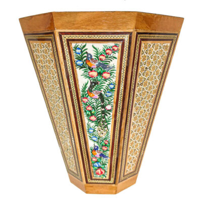 Corbeille à papier en bois persan – Design Barjasteh en Khatamkari