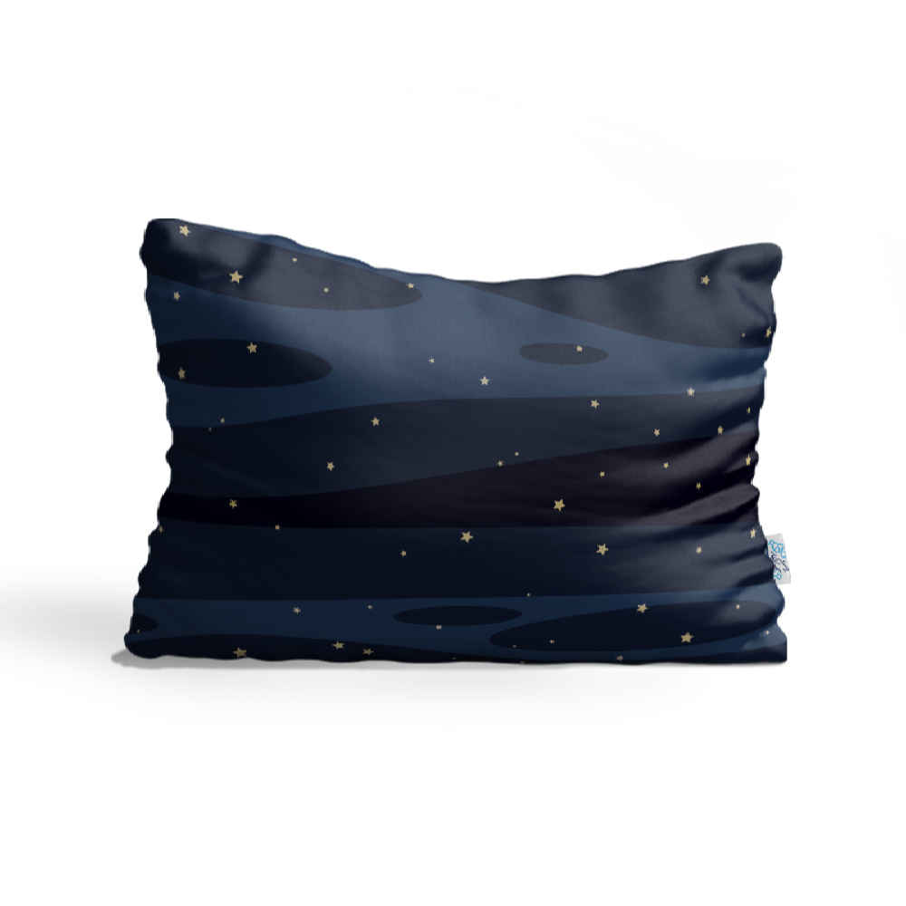 Oreiller de confort reposant pour lit – Housse en velours bleu marine modèle Night (2x)