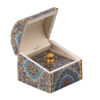 Boîte à bijoux en os artisanale avec motif Majnun d'inspiration persane