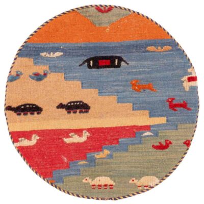 Housse de Coussin Kilim Persan – Modèle Ahoora Tissé à la Main
