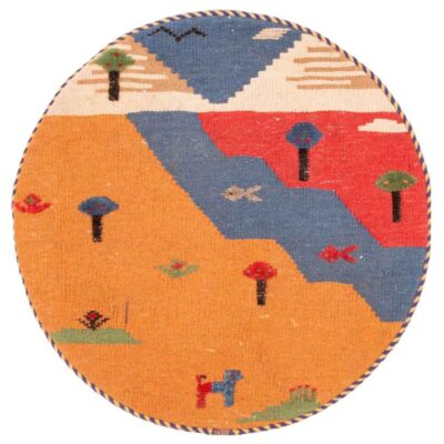 Housse de Coussin Kilim Persan – Modèle Dorna Tissé à la Main