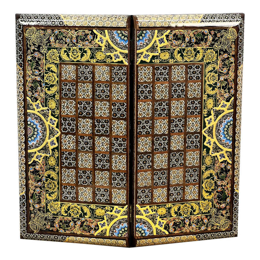 Plateau d'Échecs en Bois Marqueterie Persan Modèle Tina