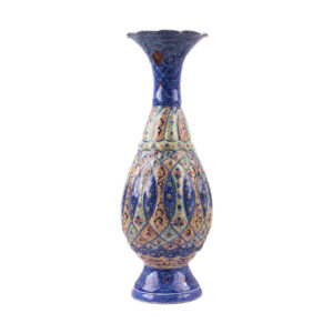 Vase en cuivre décoratif peint à la main avec émail Minakari persan Elham