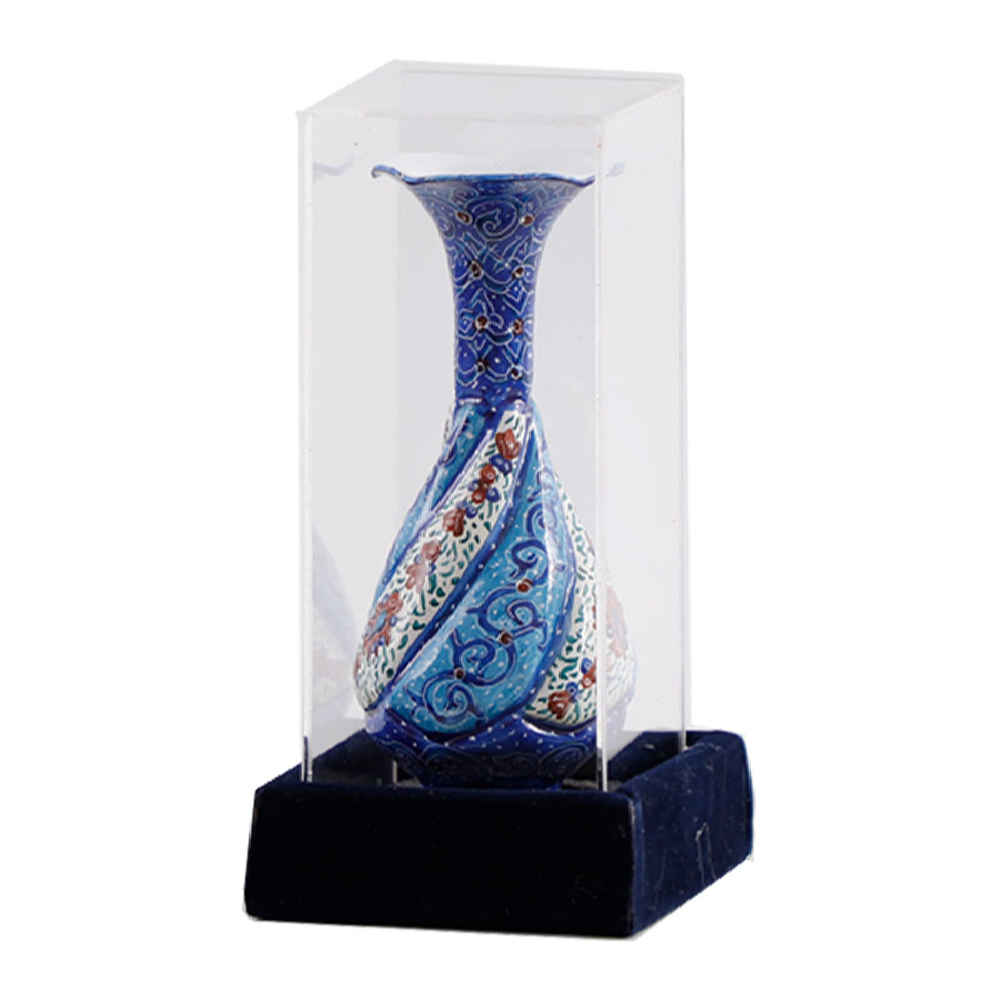 Vase en cuivre décoratif peint à la main avec émail Minakari persan Luxury