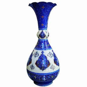 Vase en cuivre décoratif peint à la main avec émail Minakari persan Toranji