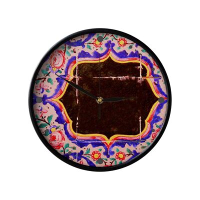 Horloge murale analogique inspirée de la Perse avec motif – Atefeh