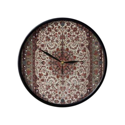 Horloge murale analogique inspirée de la Perse avec motif – Bijar