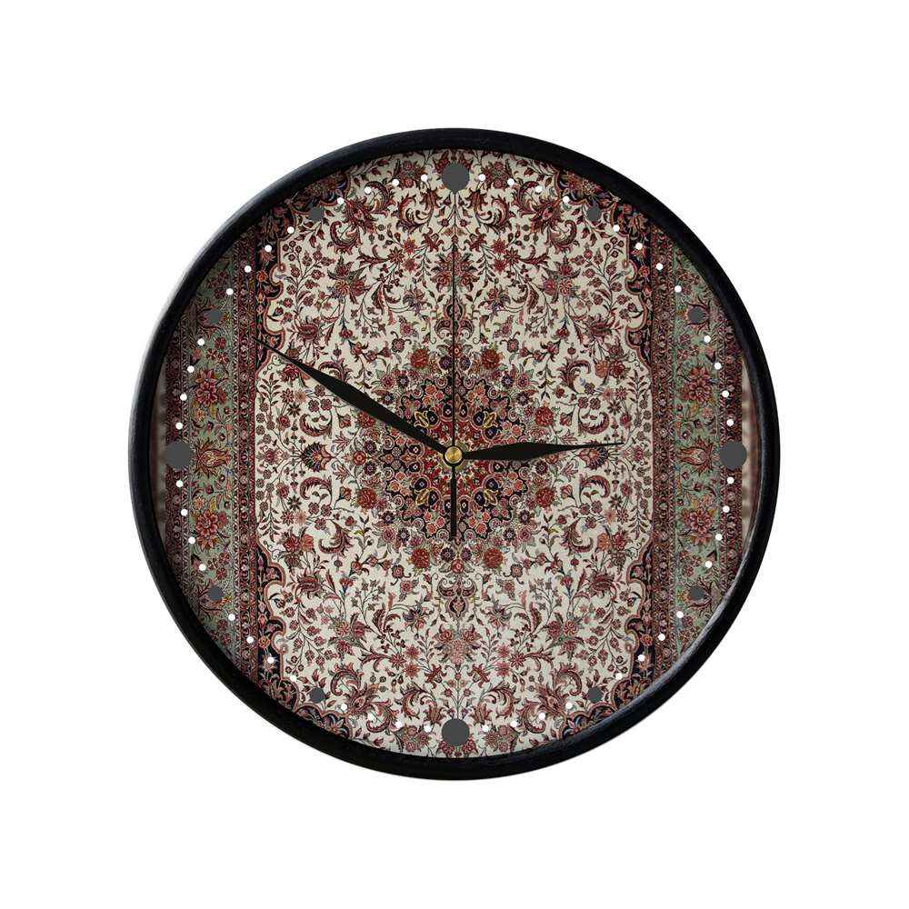 Horloge murale analogique inspirée de la Perse avec motif - Bijar