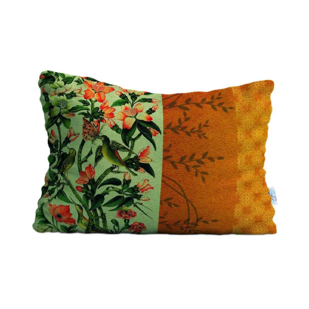 Oreiller de confort reposant pour lit – Housse en velours inspirée de l'art persan modèle Bagh (2x)