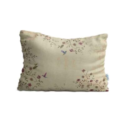 Oreiller de confort reposant pour lit – Housse en velours modèle Birds (2x)