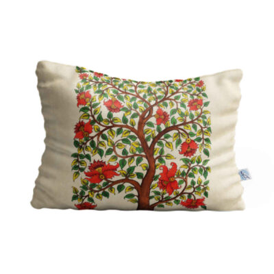 Oreiller de confort reposant pour lit – Housse en velours inspirée de l’art persan modèle Tree (2x)