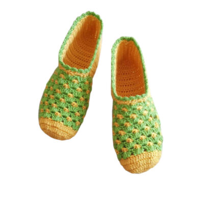 Chaussons au Crochet pour Femme en Coton Tricoté – Modèle Dasht