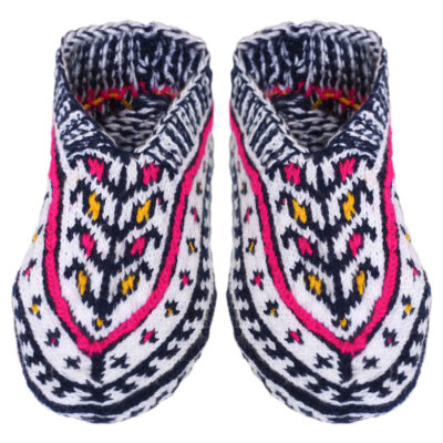 Pantoufles en crochet Azerbaïdjan pour femmes en fibre acrylique tricotée Dastbaf
