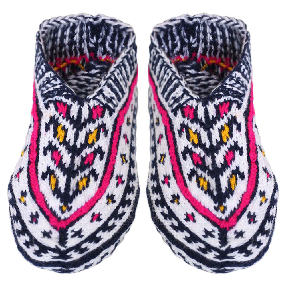 Pantoufles en crochet Azerbaïdjan pour femmes en fibre acrylique tricotée Dastbaf