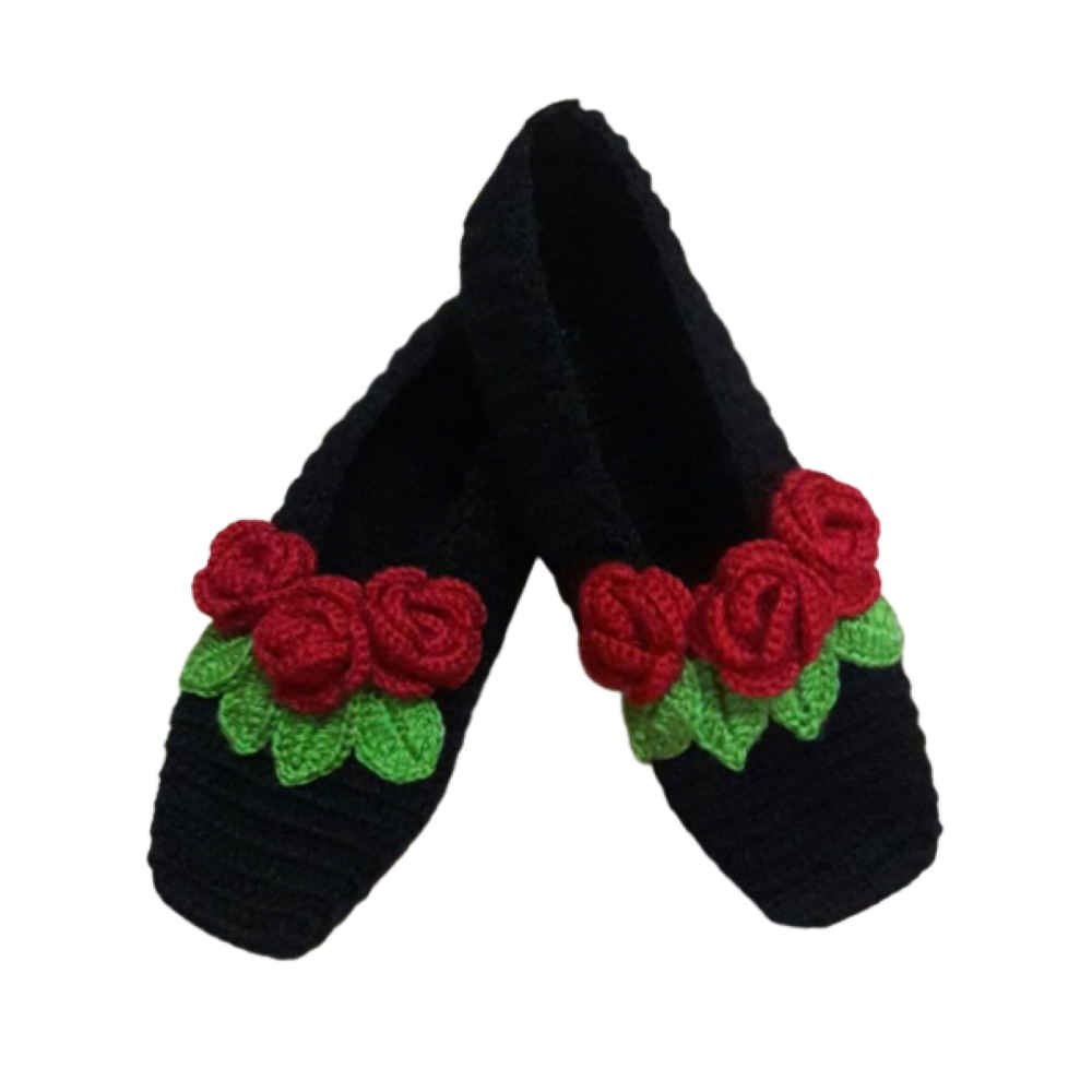 Chaussons au Crochet pour Femme en Coton Tricoté – Modèle Khatoon