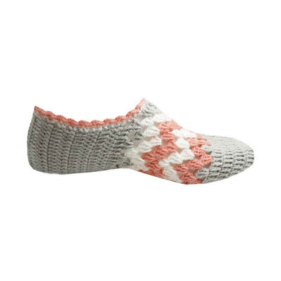Pantoufles en crochet pour femmes en laine tricotée Modèle Tanaz