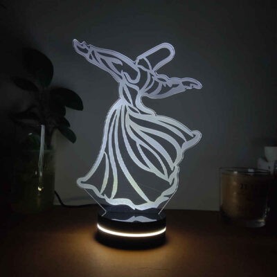 Veilleuse LED persane 3D – danse soufie Sama
