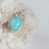 Pendentif en argent persan avec pierre précieuse Turquoise Laleh