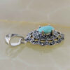 Pendentif en argent persan avec pierre précieuse Turquoise Nahal