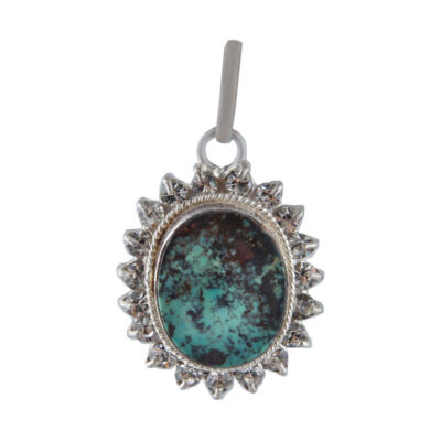 Pendentif en argent persan avec pierre précieuse Turquoise Royan
