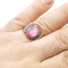 Bague en argent Topaze Rose persane pour homme Vahab