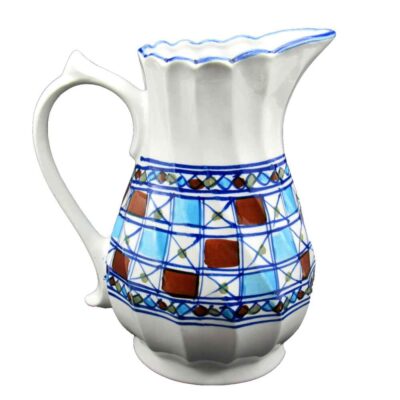 Pichet en porcelaine motif à carreaux