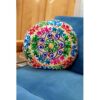 Housse de Coussin Brodée - Design Suzani Rond Rana