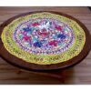 Nappe ronde brodée à la main Modèle Tala