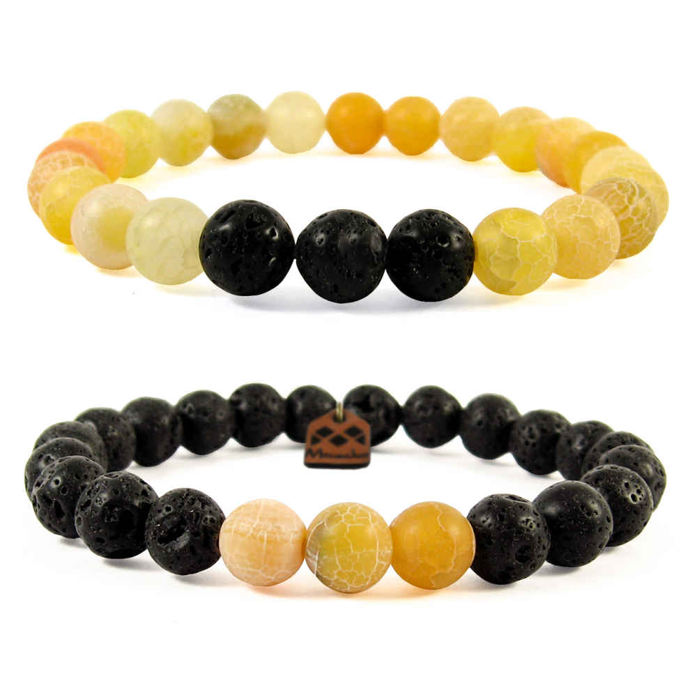 Ensemble de 2 Bracelets Perlés pour Hommes et Femmes – Modèle Khorshid