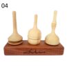 Set de 3 toupies en bois perses faites à la main – Jouets traditionnels élégants