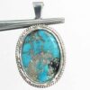 Pendentif en argent persan avec pierre précieuse Turquoise Azal