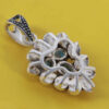 Pendentif en argent persan avec pierre précieuse Turquoise Dena