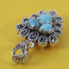 Pendentif en argent persan avec pierre précieuse Turquoise Dena