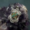 Pendentif en argent persan avec pierre précieuse Turquoise Farah