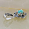 Pendentif en argent persan avec pierre précieuse Turquoise Lena