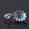 Pendentif en argent persan avec pierre précieuse Turquoise Safa
