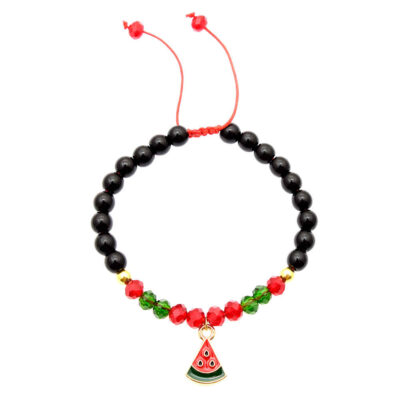 Bracelet Perlé pour Femme – Design Pastèque