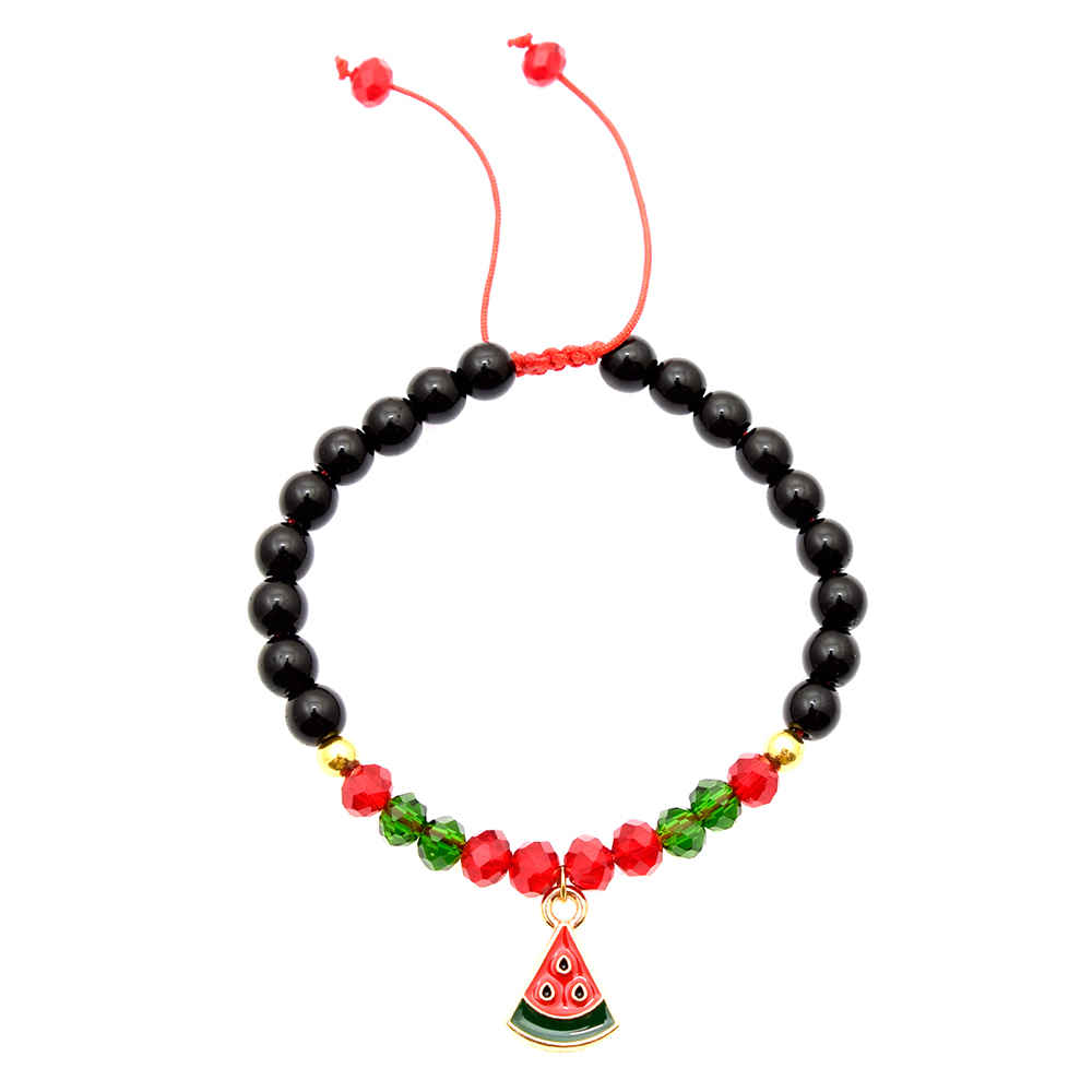 Bracelet Perlé pour Femme – Design Pastèque