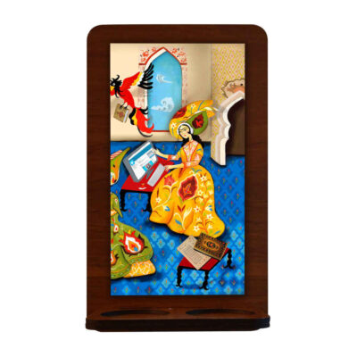 Applique murale persane en bois pour bougies chauffe-plat Bita (x2)