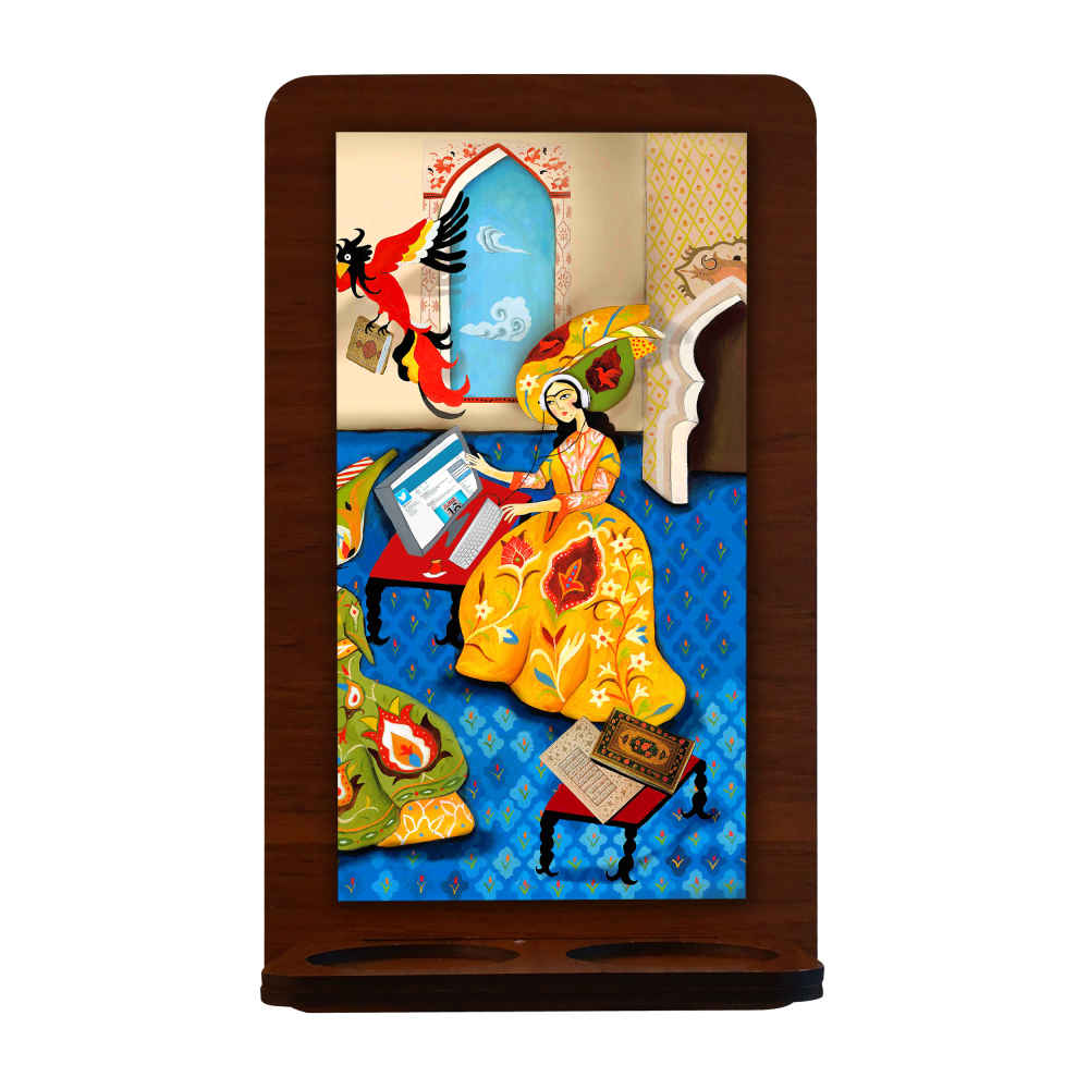 Applique murale persane en bois pour bougies chauffe-plat Bita (x2)
