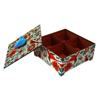 Boîte Organisatrice de Bonbons en Bois Modèle Golestan